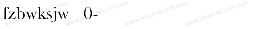 fzbwksjw 改变0字体转换